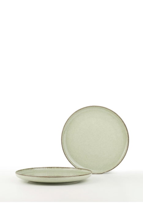 Hermia Juego de Platos de Servicio de Porcelana Verde (6 Piezas) 24 cm Hermia Juego de Platos de Servicio de Porcelana Verde (6 Piezas) 24 cm